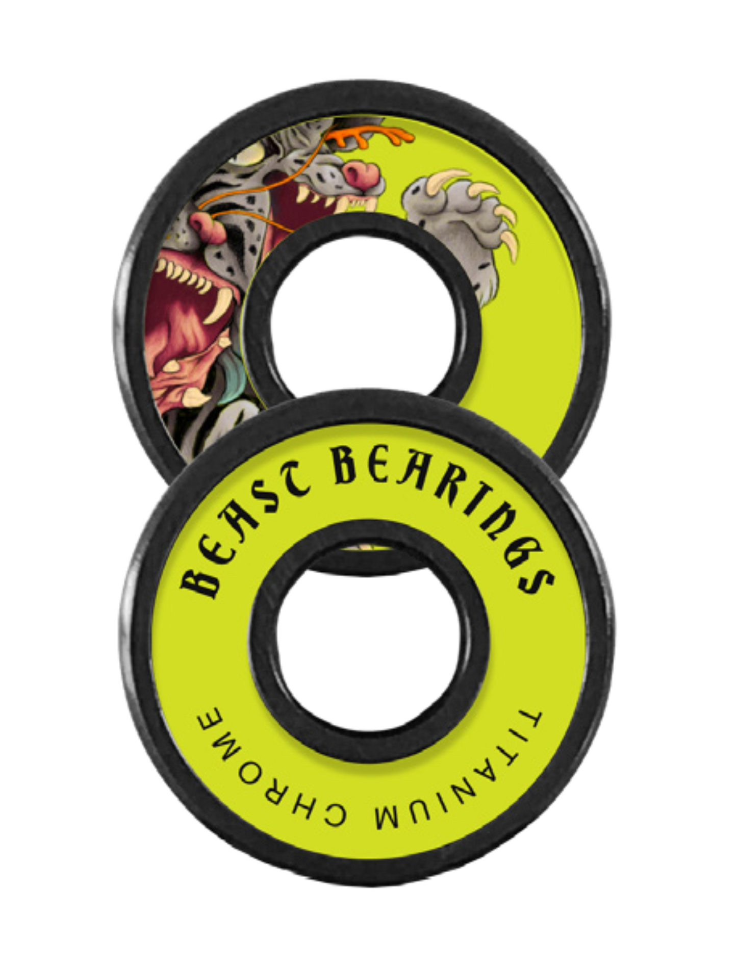Beast Bearings Black Titanium Green Chrome ( 16 )