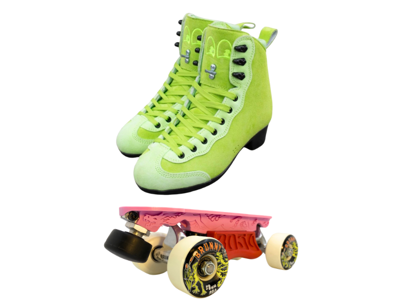 Green or Pink Titanium Labrys Trucks Chuffed RIB Pro Combo Dragon Plate + Labrys Trucks + Slide Blocks + Wheels + Toe Stops + Bearings (Copy)