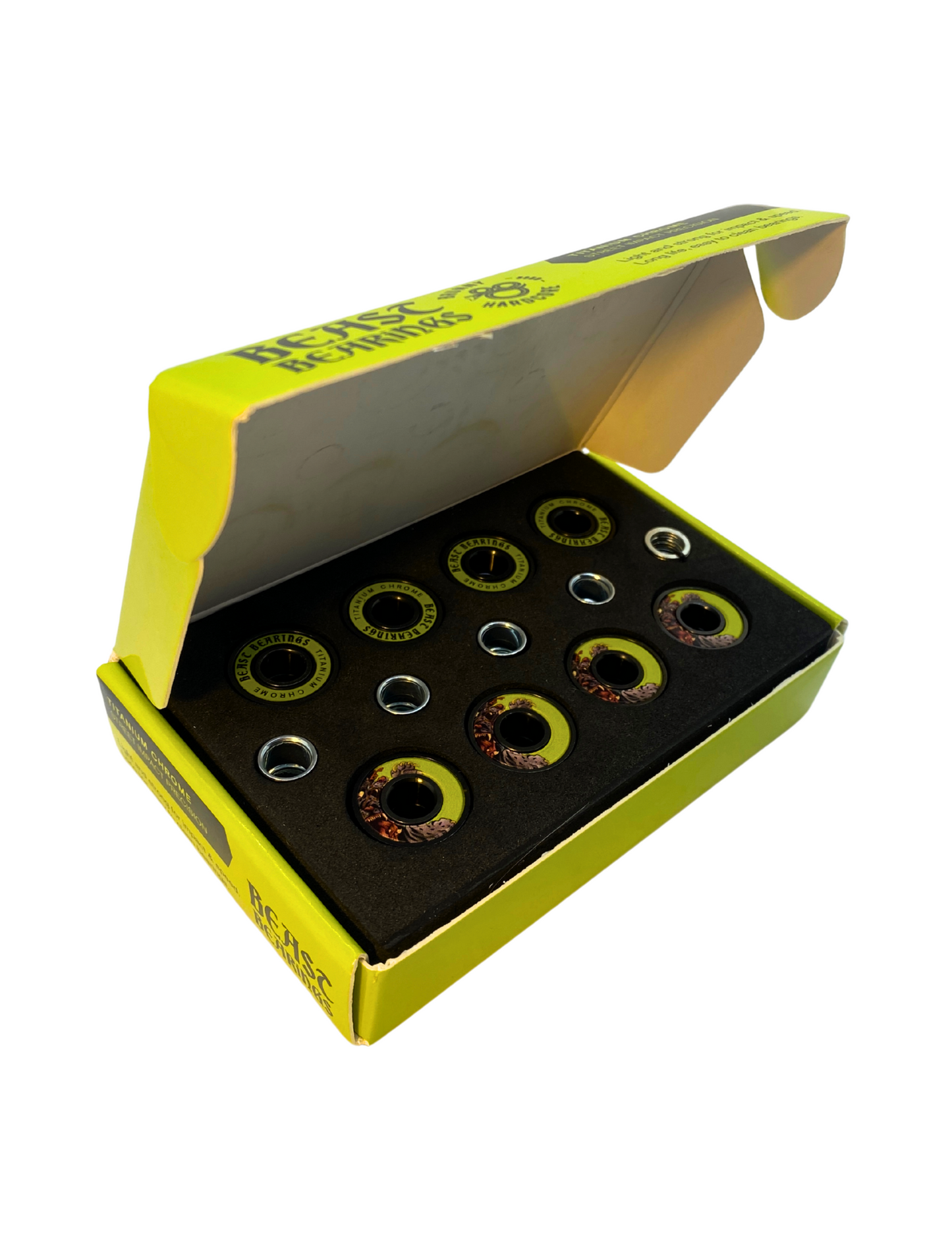 Beast Bearings Black Titanium Green Chrome ( 16 )