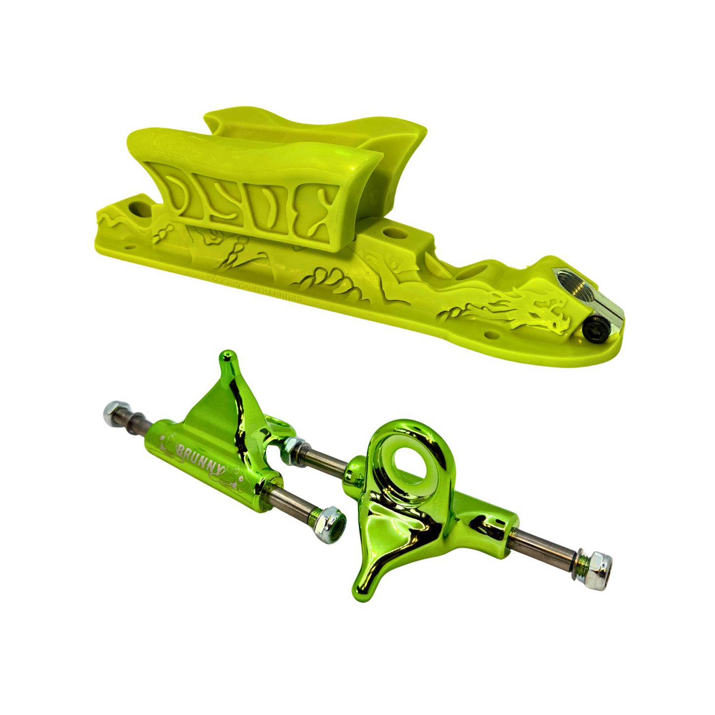 Combo Dragon Plate + Labrys Green Titanium Trucks + Slide Blocks