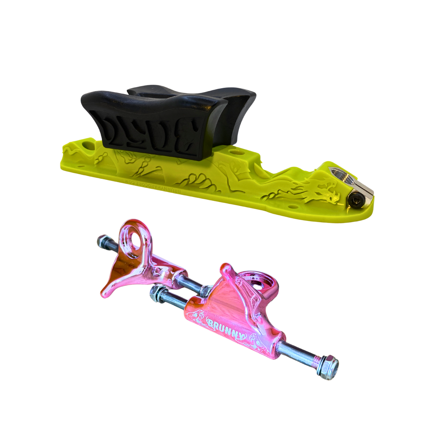 Combo Dragon Plate + Labrys Pink Titanium Trucks + Slide Blocks