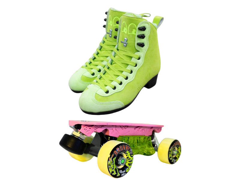 Green or Pink Titanium Labrys Trucks Chuffed RIB Pro Combo Dragon Plate + Labrys Trucks + Slide Blocks + Wheels + Toe Stops + Bearings (Copy)