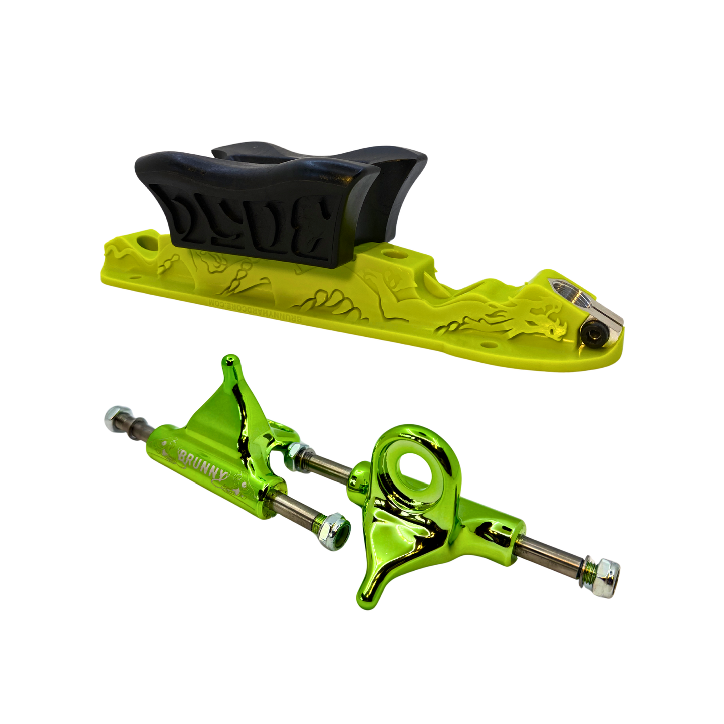 Combo Dragon Plate + Labrys Green Titanium Trucks + Slide Blocks