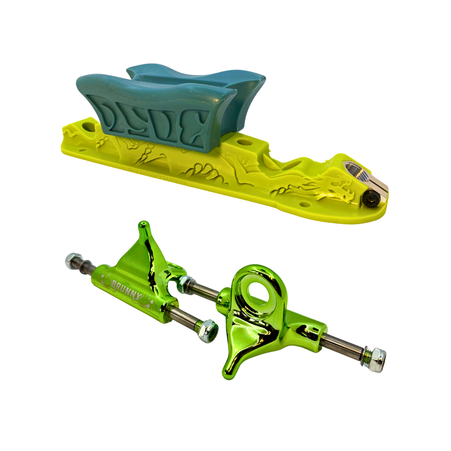 Combo Dragon Plate + Labrys Green Titanium Trucks + Slide Blocks