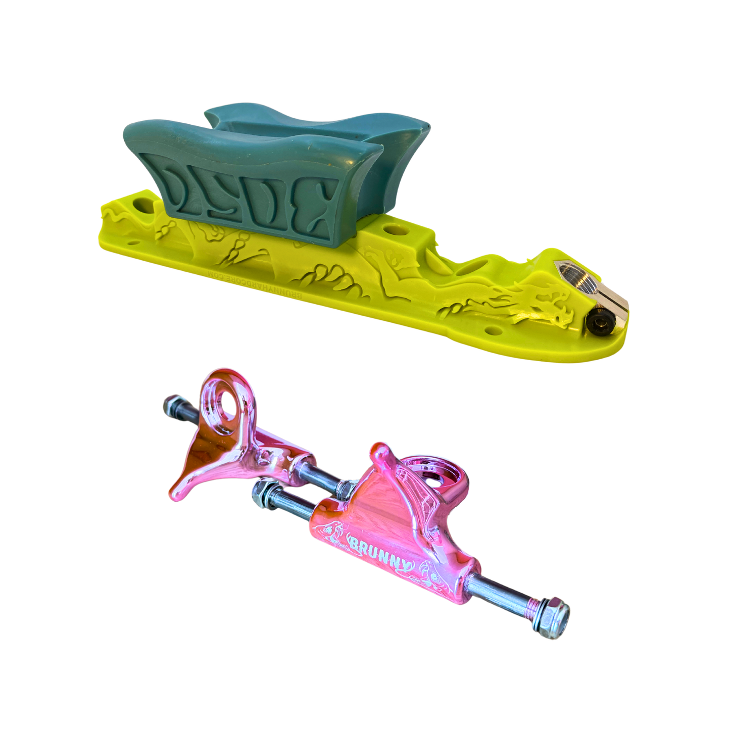 Combo Dragon Plate + Labrys Pink Titanium Trucks + Slide Blocks