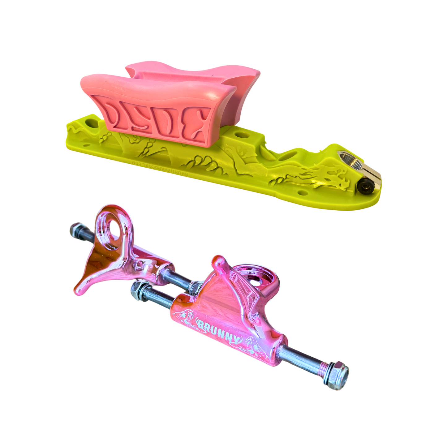 Combo Dragon Plate + Labrys Pink Titanium Trucks + Slide Blocks