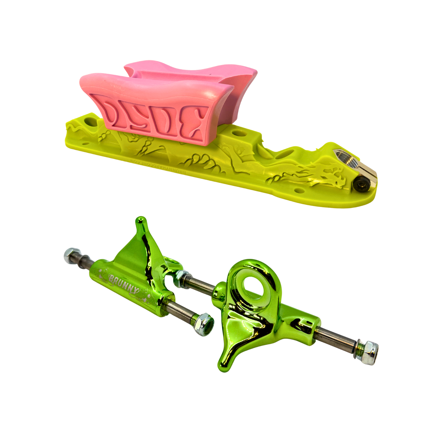 Combo Dragon Plate + Labrys Green Titanium Trucks + Slide Blocks