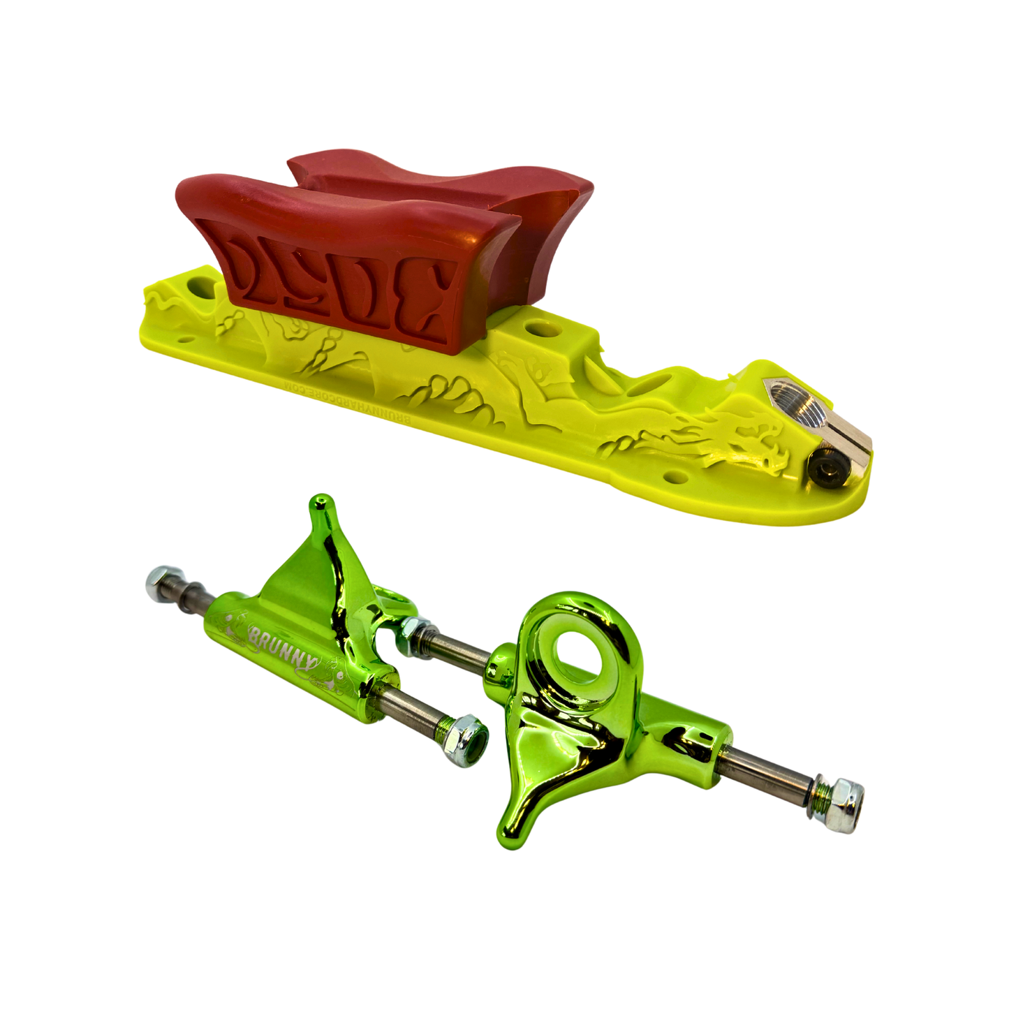 Combo Dragon Plate + Labrys Green Titanium Trucks + Slide Blocks