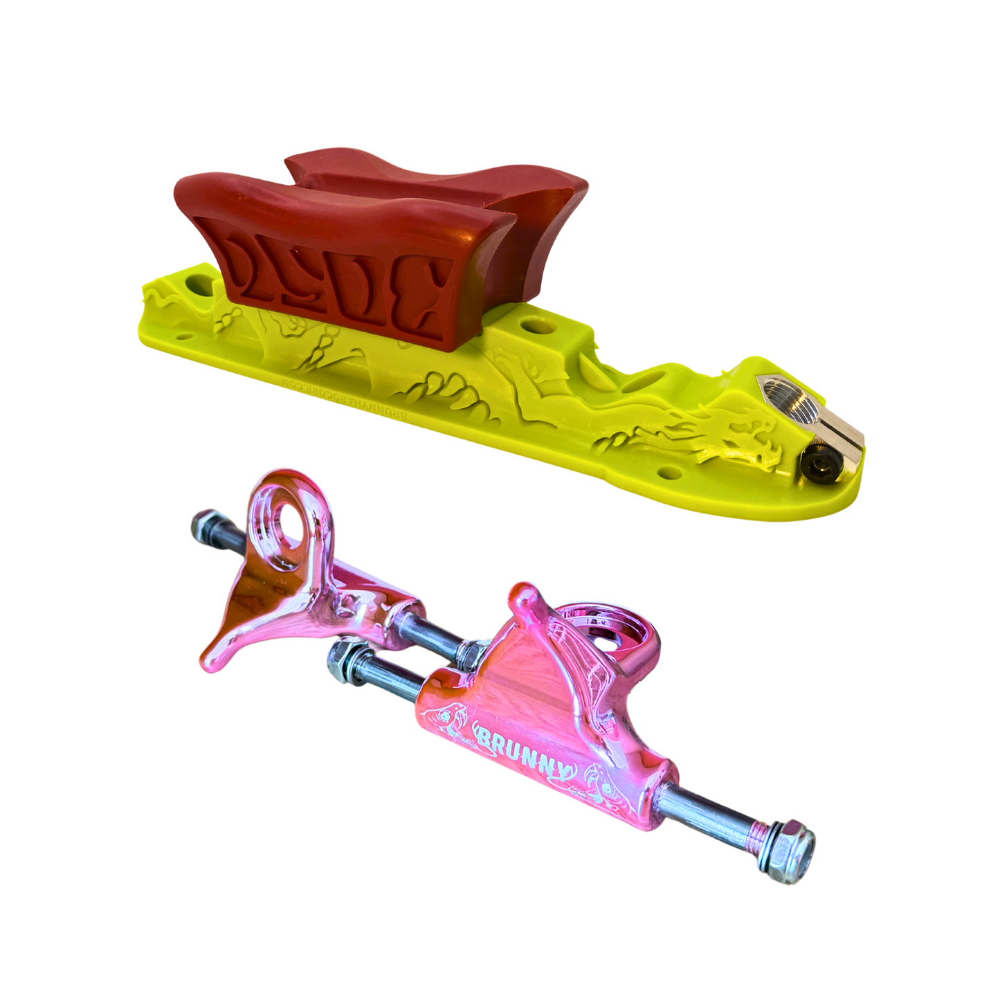 Combo Dragon Plate + Labrys Pink Titanium Trucks + Slide Blocks