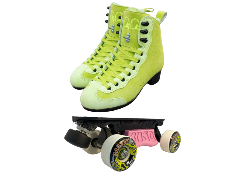 Green or Pink Titanium Labrys Trucks Chuffed RIB Pro Combo Dragon Plate + Labrys Trucks + Slide Blocks + Wheels + Toe Stops + Bearings (Copy)