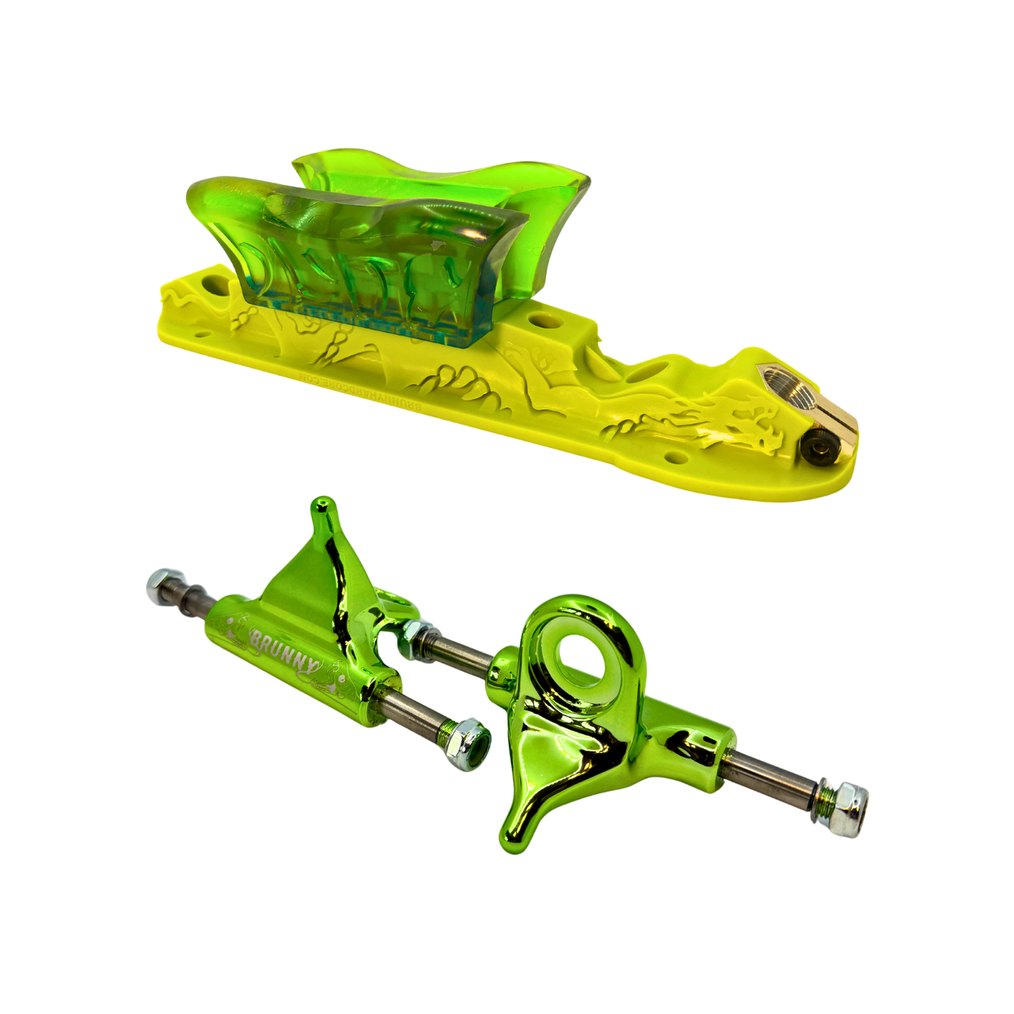 Combo Dragon Plate + Labrys Green Titanium Trucks + Slide Blocks