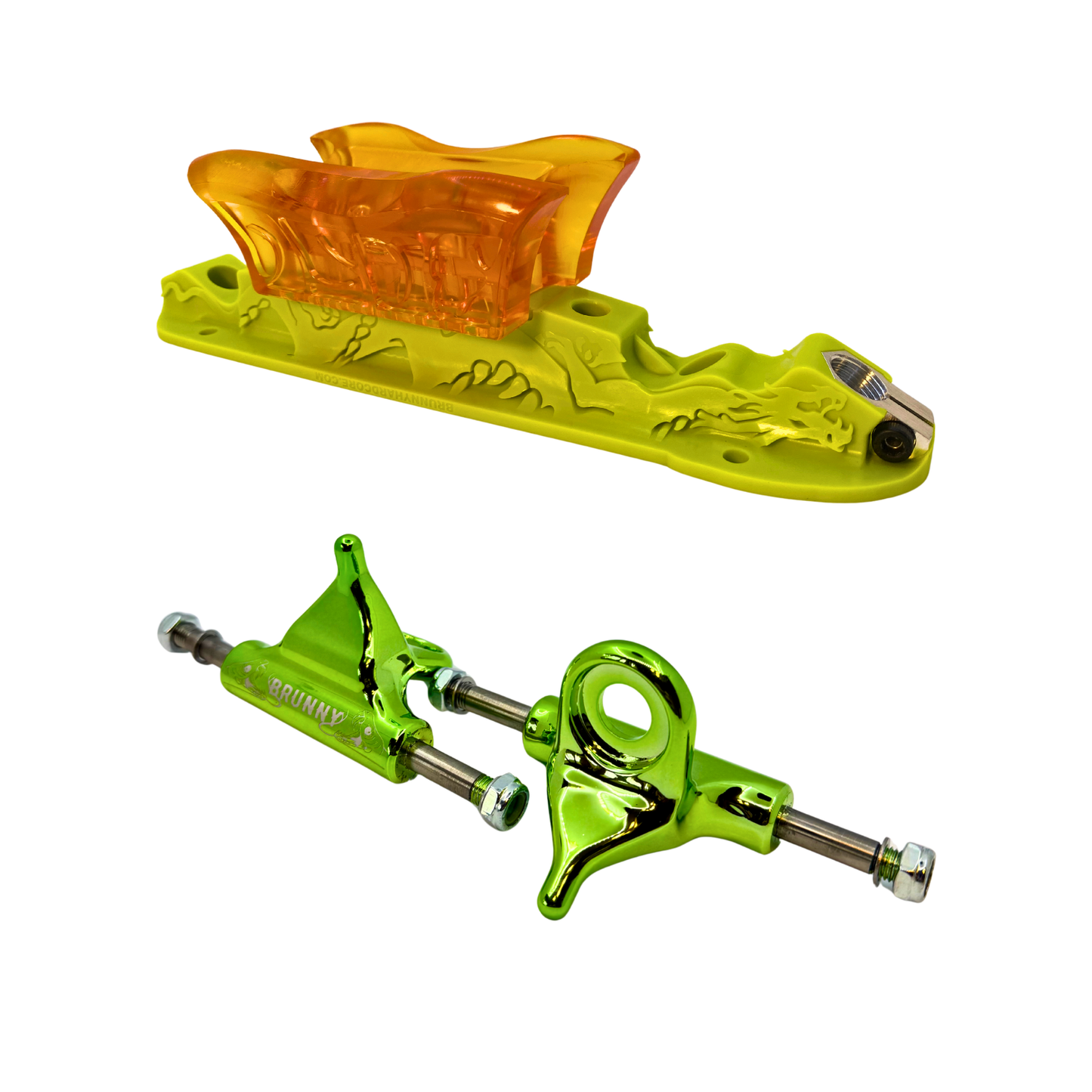 Combo Dragon Plate + Labrys Green Titanium Trucks + Slide Blocks