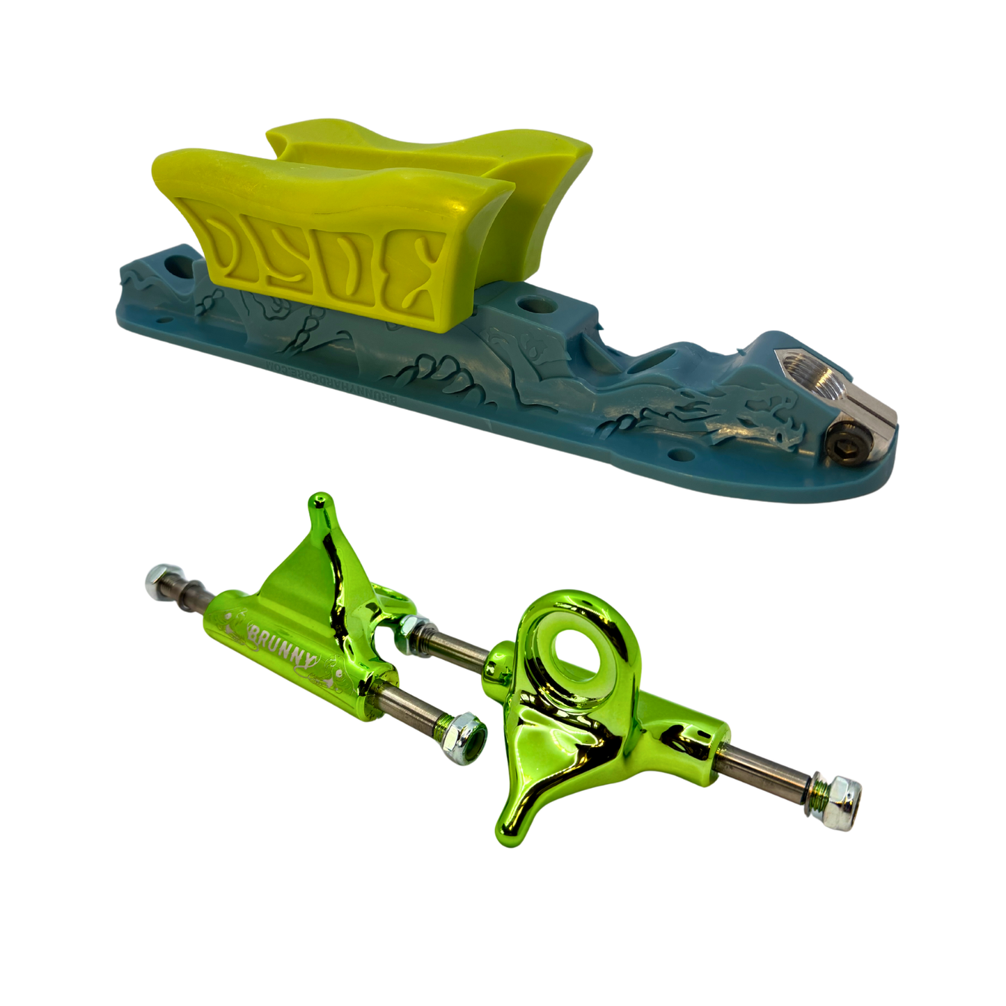 Combo Dragon Plate + Labrys Green Titanium Trucks + Slide Blocks