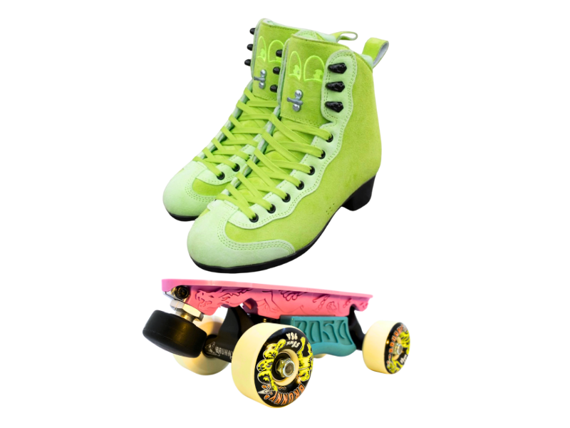 Green or Pink Titanium Labrys Trucks Chuffed RIB Pro Combo Dragon Plate + Labrys Trucks + Slide Blocks + Wheels + Toe Stops + Bearings (Copy)