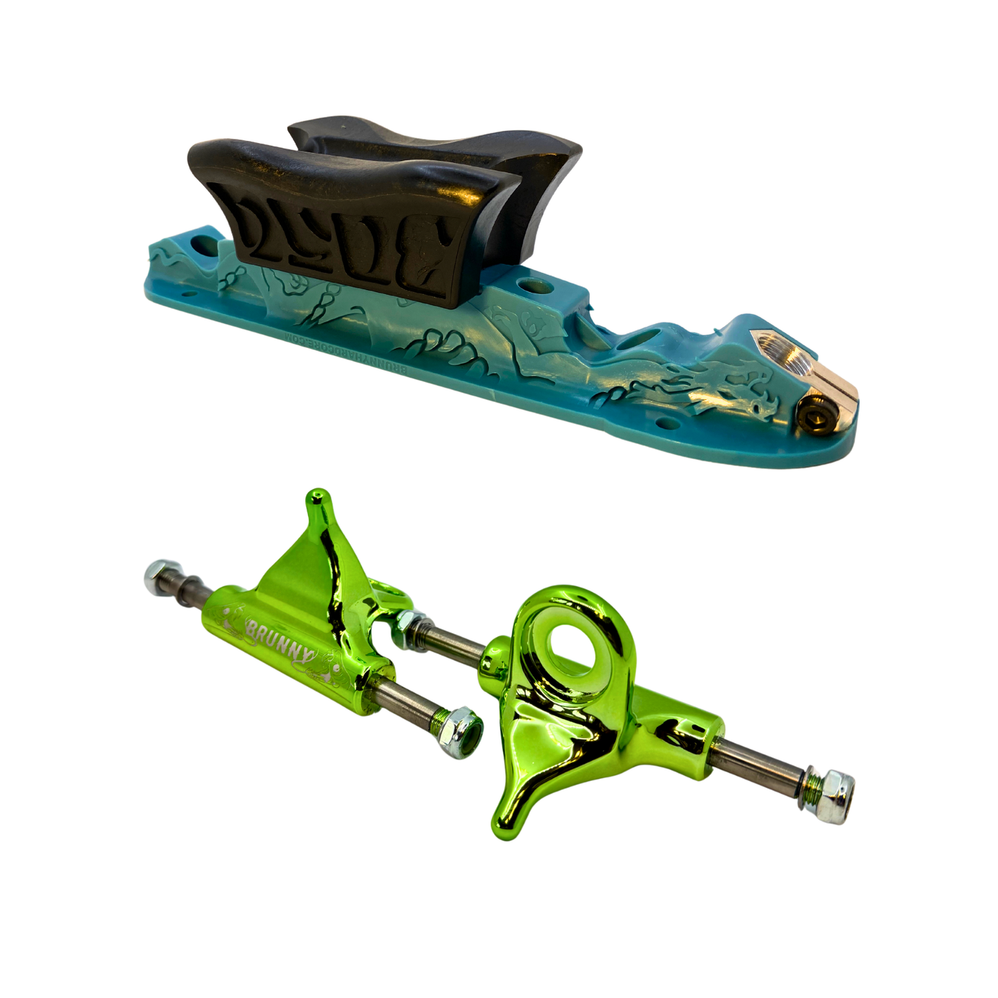 Combo Dragon Plate + Labrys Green Titanium Trucks + Slide Blocks