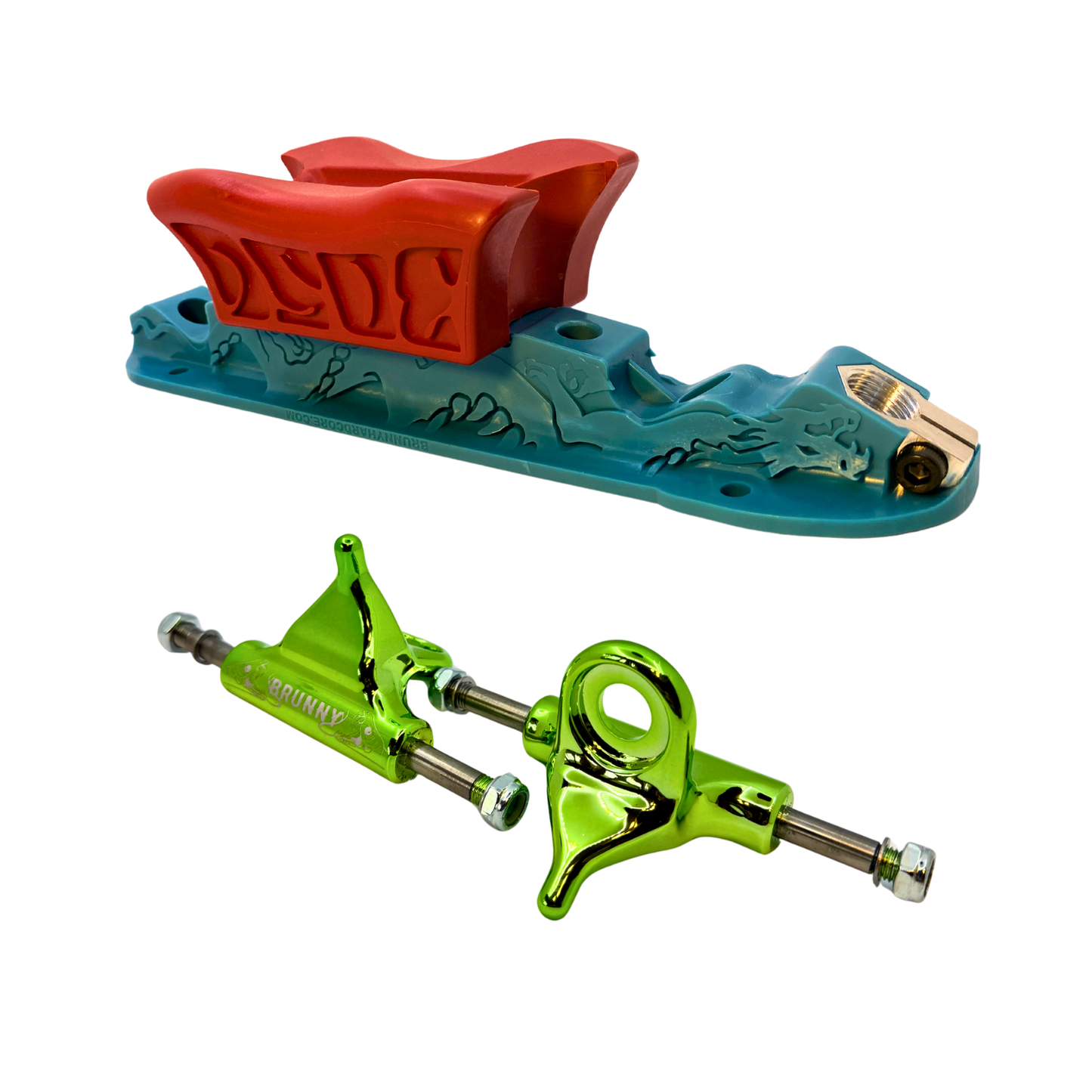 Combo Dragon Plate + Labrys Green Titanium Trucks + Slide Blocks