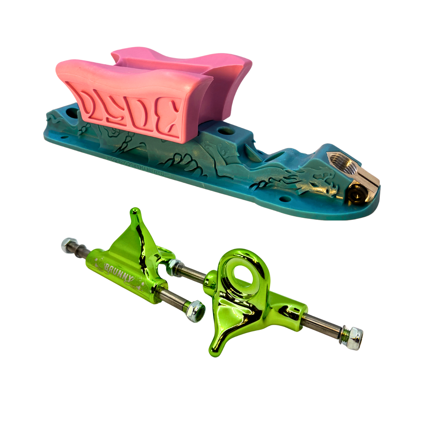 Combo Dragon Plate + Labrys Green Titanium Trucks + Slide Blocks