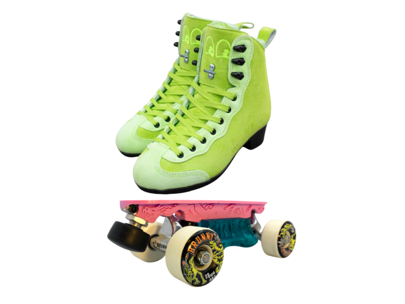 Green or Pink Titanium Labrys Trucks Chuffed RIB Pro Combo Dragon Plate + Labrys Trucks + Slide Blocks + Wheels + Toe Stops + Bearings (Copy)