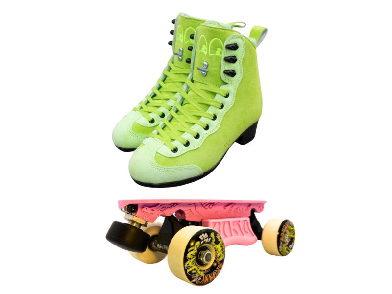 Green or Pink Titanium Labrys Trucks Chuffed RIB Pro Combo Dragon Plate + Labrys Trucks + Slide Blocks + Wheels + Toe Stops + Bearings (Copy)