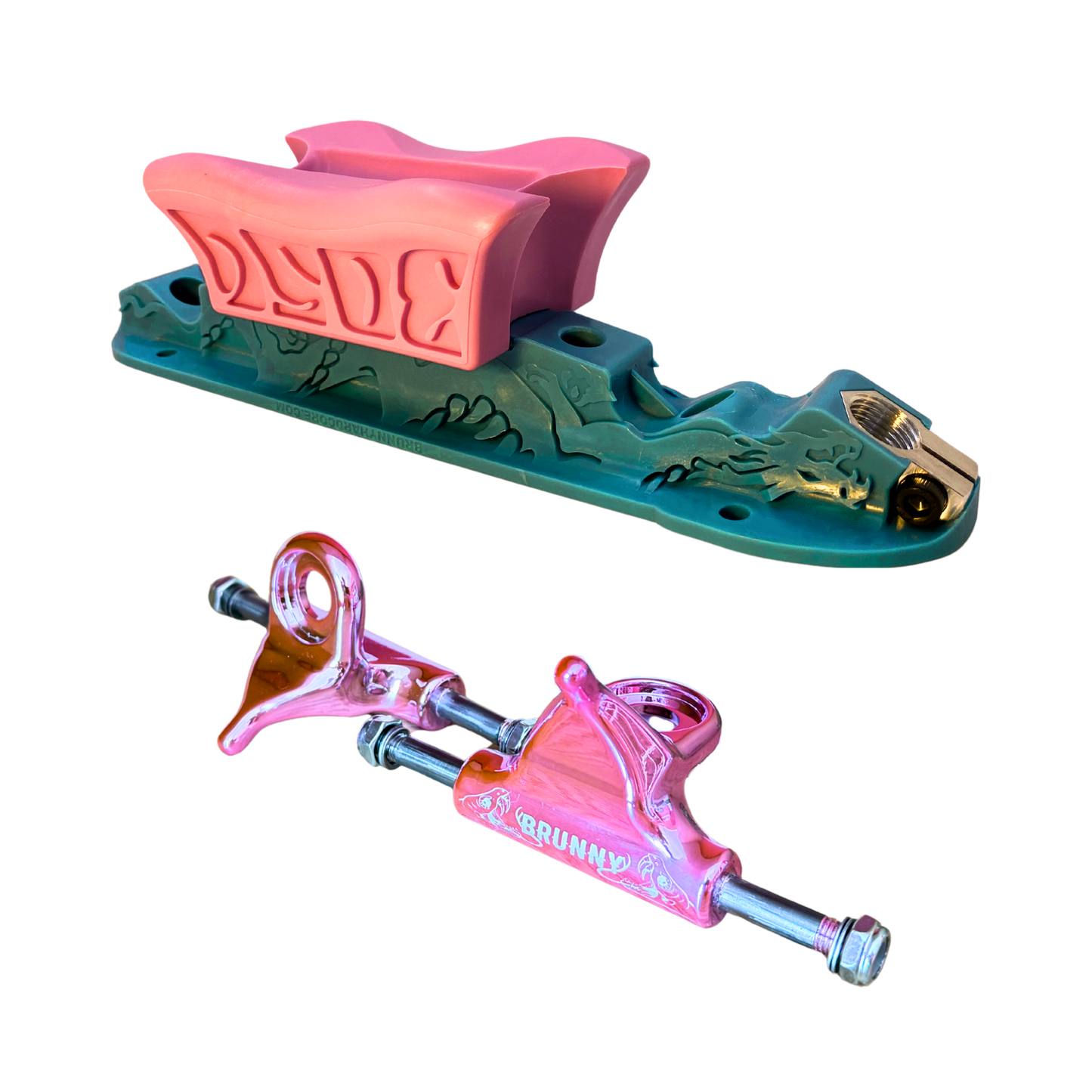 Combo Dragon Plate + Labrys Pink Titanium Trucks + Slide Blocks