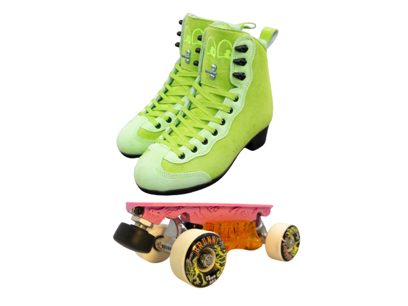 Green or Pink Titanium Labrys Trucks Chuffed RIB Pro Combo Dragon Plate + Labrys Trucks + Slide Blocks + Wheels + Toe Stops + Bearings (Copy)