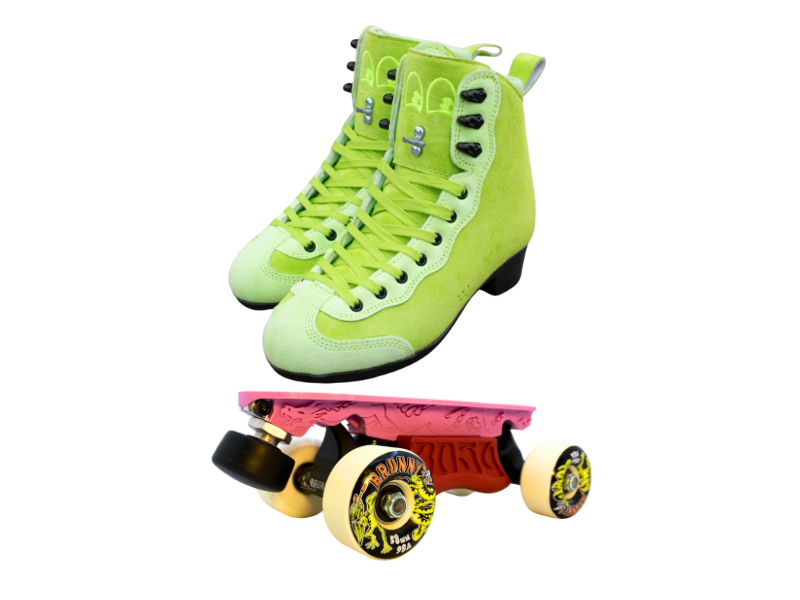 Green or Pink Titanium Labrys Trucks Chuffed RIB Pro Combo Dragon Plate + Labrys Trucks + Slide Blocks + Wheels + Toe Stops + Bearings (Copy)