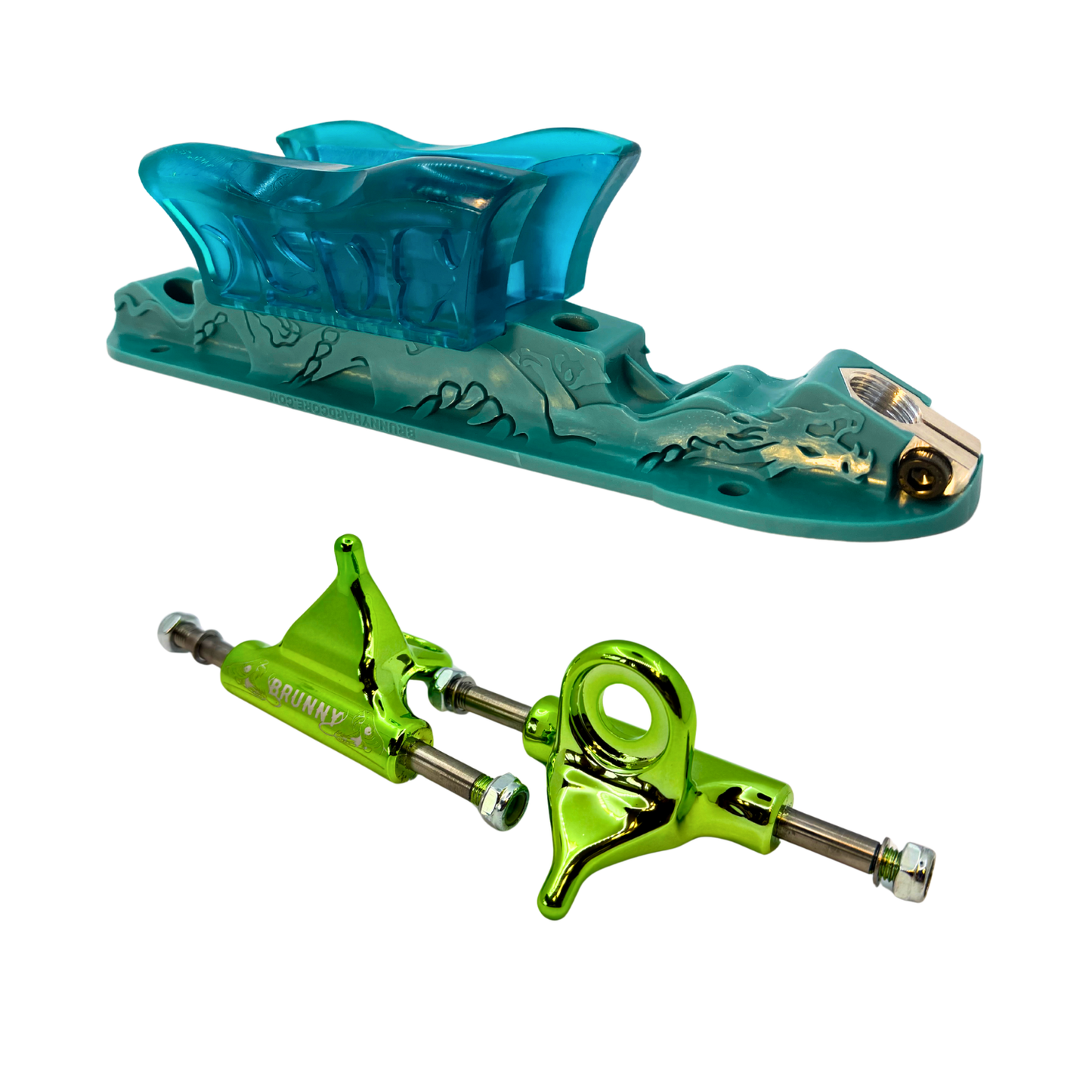 Combo Dragon Plate + Labrys Green Titanium Trucks + Slide Blocks