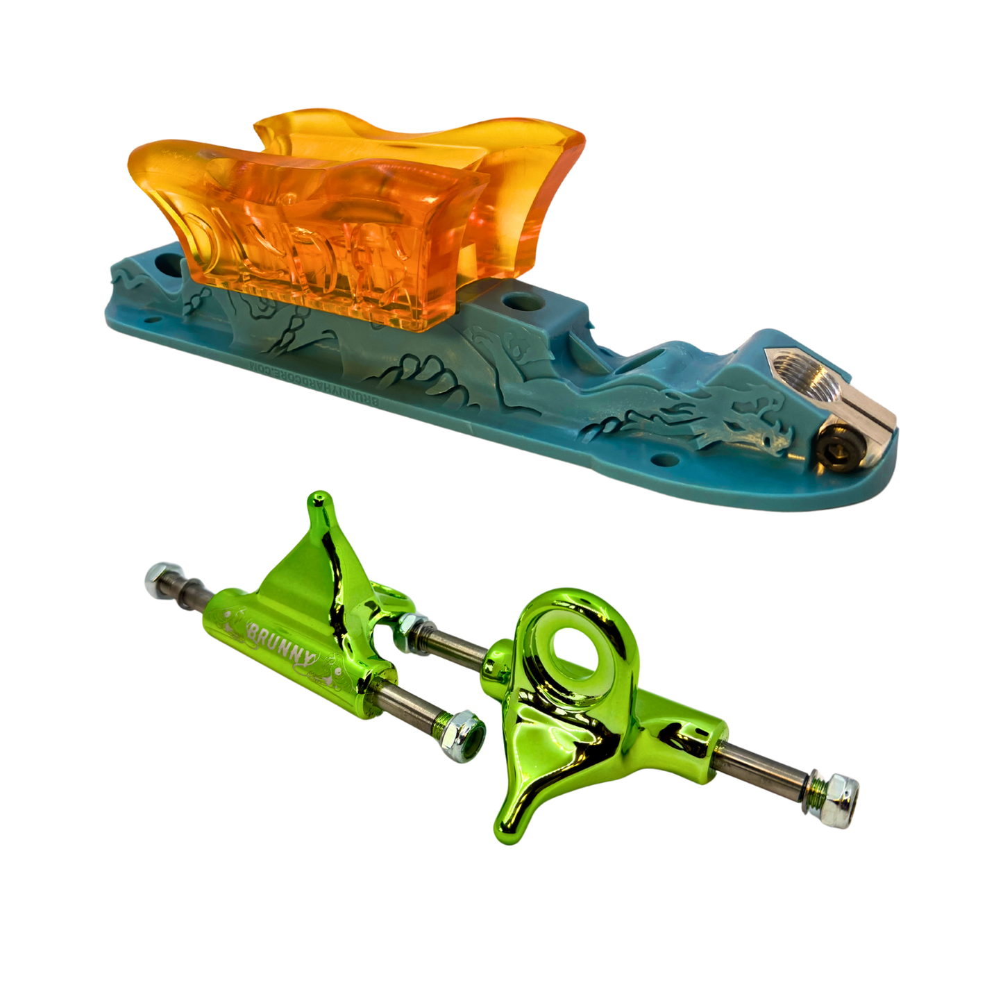 Combo Dragon Plate + Labrys Green Titanium Trucks + Slide Blocks