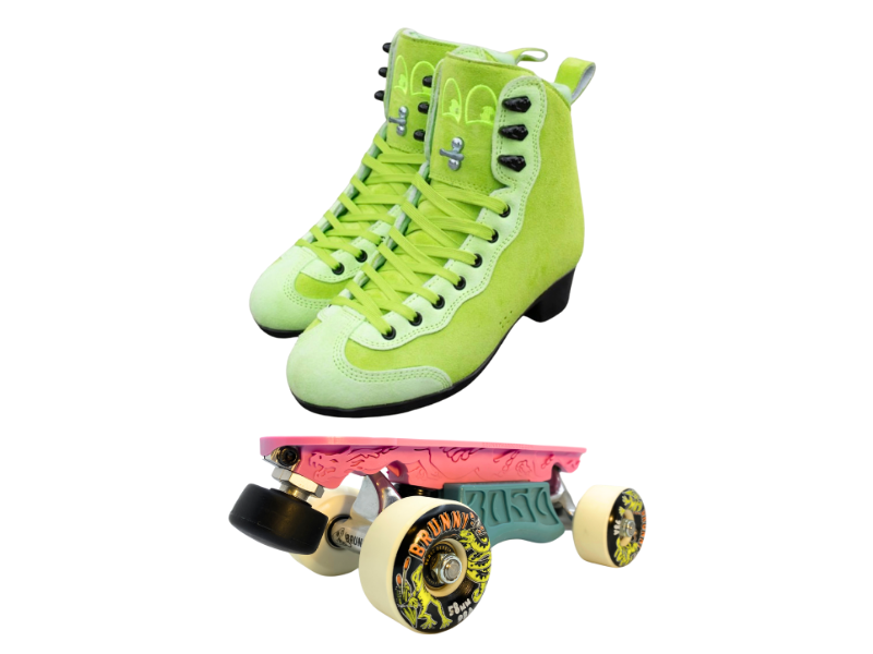 Green or Pink Titanium Labrys Trucks Chuffed RIB Pro Combo Dragon Plate + Labrys Trucks + Slide Blocks + Wheels + Toe Stops + Bearings (Copy)