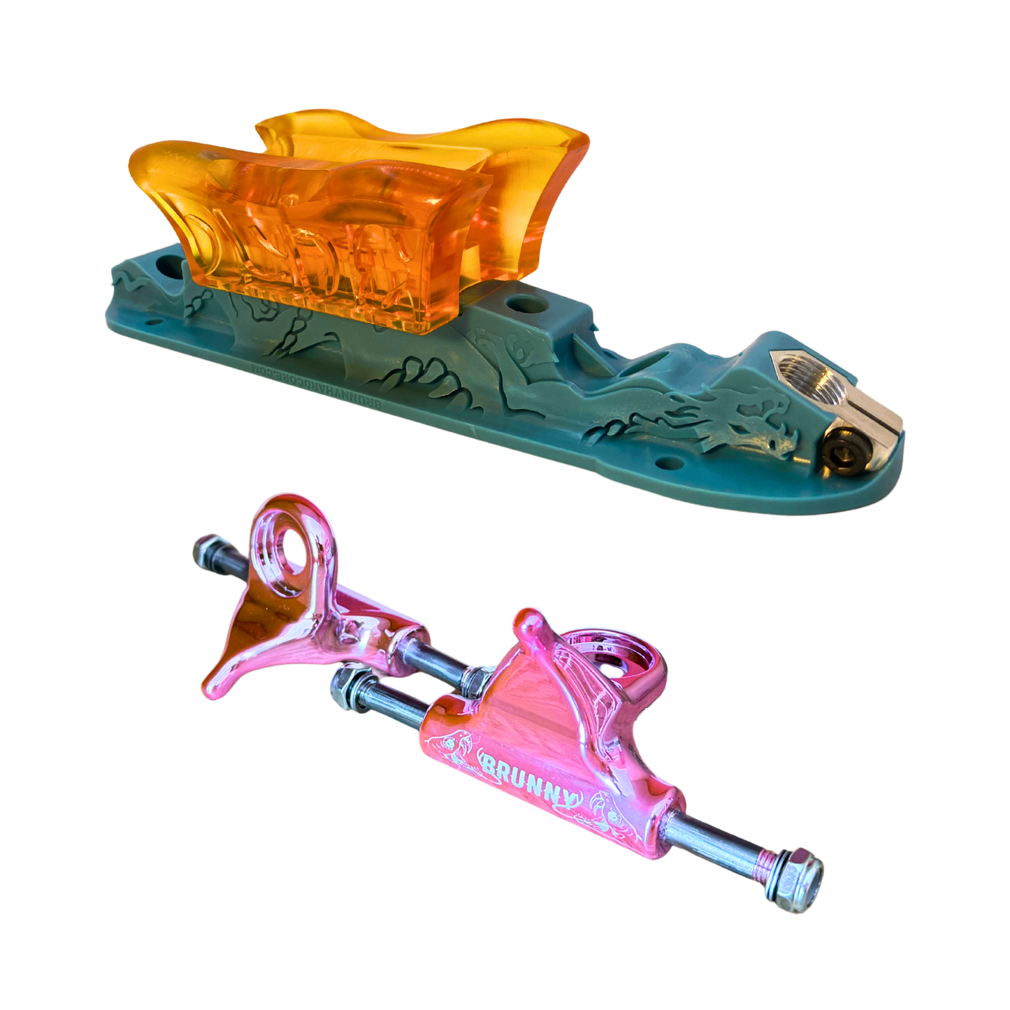 Combo Dragon Plate + Labrys Pink Titanium Trucks + Slide Blocks