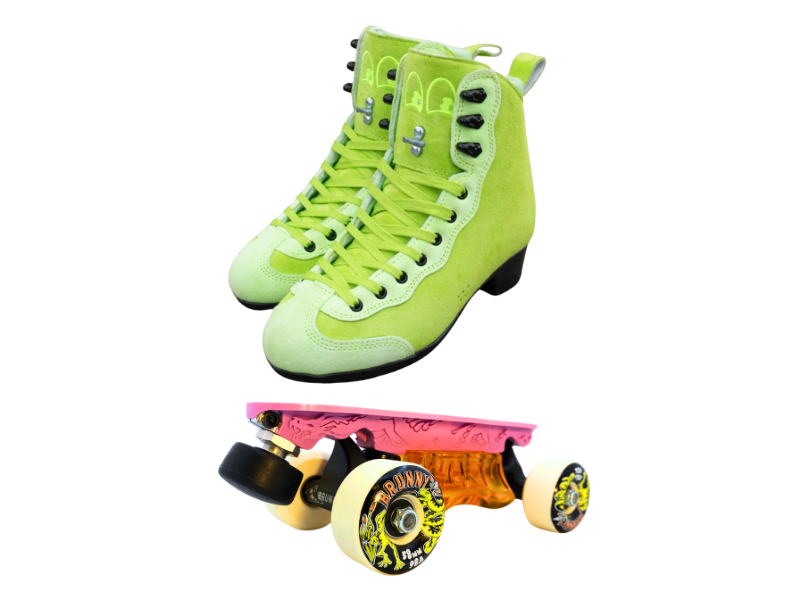 Green or Pink Titanium Labrys Trucks Chuffed RIB Pro Combo Dragon Plate + Labrys Trucks + Slide Blocks + Wheels + Toe Stops + Bearings (Copy)