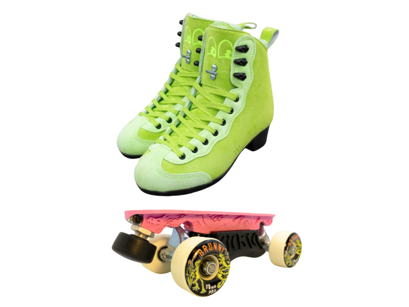 Green or Pink Titanium Labrys Trucks Chuffed RIB Pro Combo Dragon Plate + Labrys Trucks + Slide Blocks + Wheels + Toe Stops + Bearings (Copy)