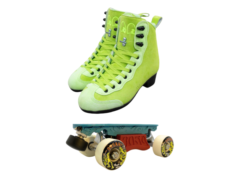 Green or Pink Titanium Labrys Trucks Chuffed RIB Pro Combo Dragon Plate + Labrys Trucks + Slide Blocks + Wheels + Toe Stops + Bearings (Copy)