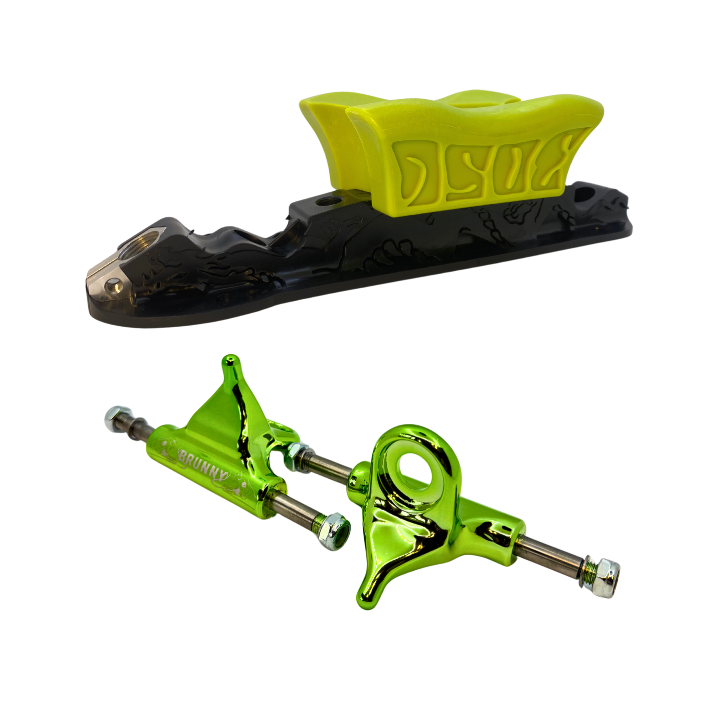 Combo Dragon Plate + Labrys Green Titanium Trucks + Slide Blocks