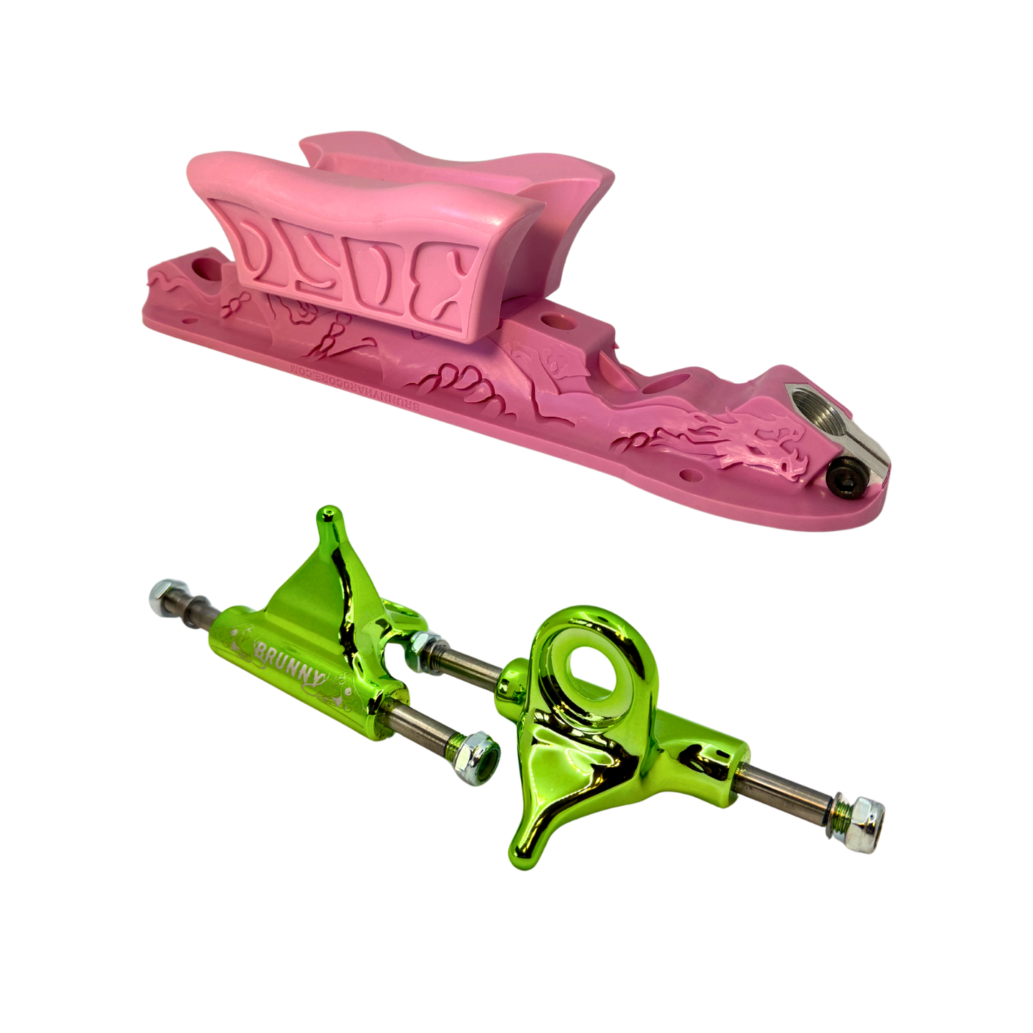 Combo Dragon Plate + Labrys Green Titanium Trucks + Slide Blocks