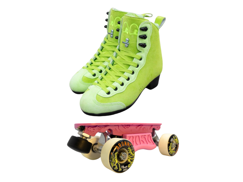 Green or Pink Titanium Labrys Trucks Chuffed RIB Pro Combo Dragon Plate + Labrys Trucks + Slide Blocks + Wheels + Toe Stops + Bearings (Copy)