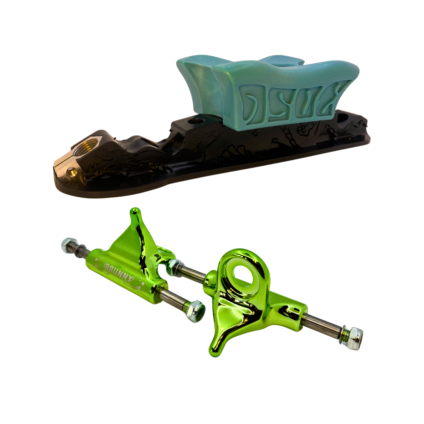 Combo Dragon Plate + Labrys Green Titanium Trucks + Slide Blocks