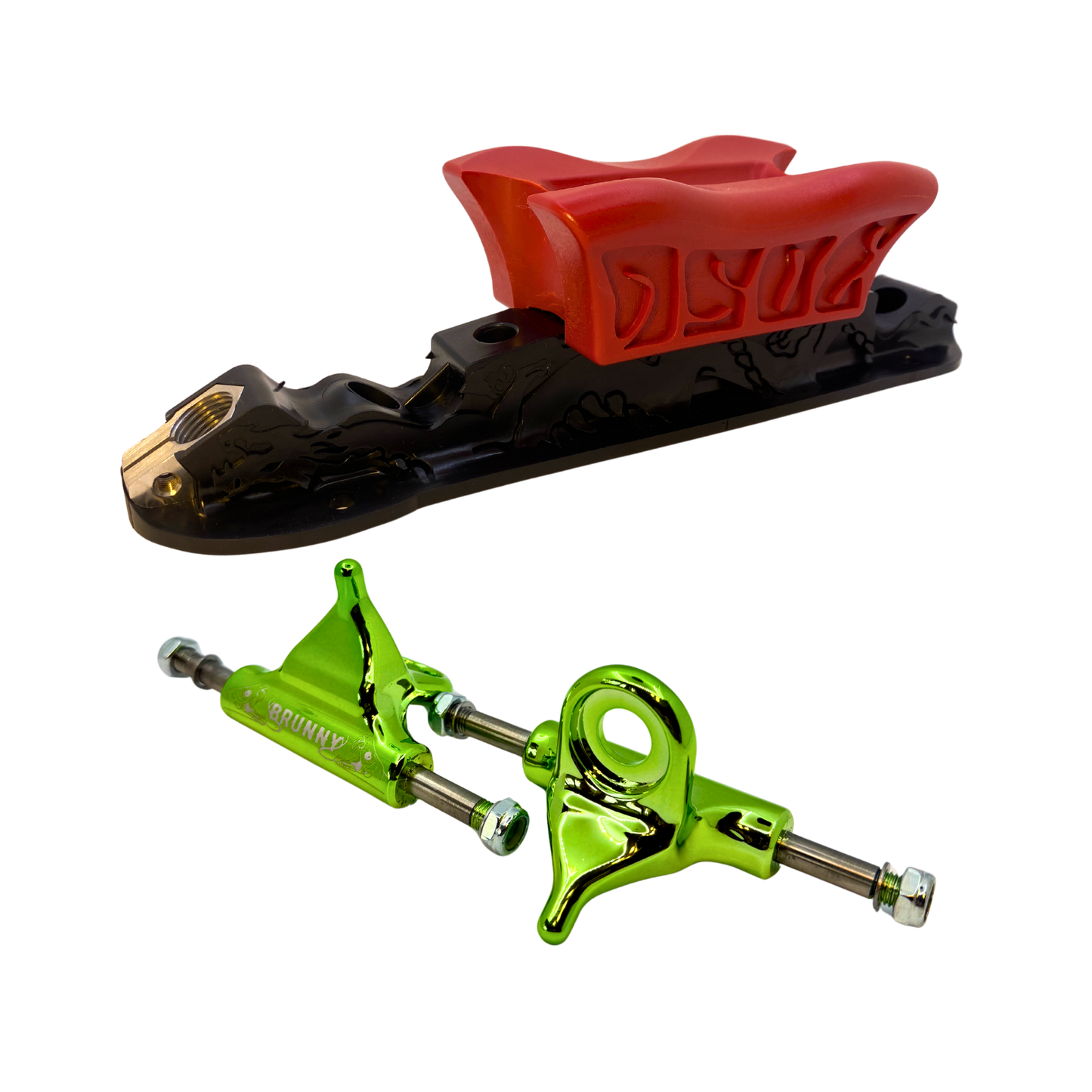 Combo Dragon Plate + Labrys Green Titanium Trucks + Slide Blocks