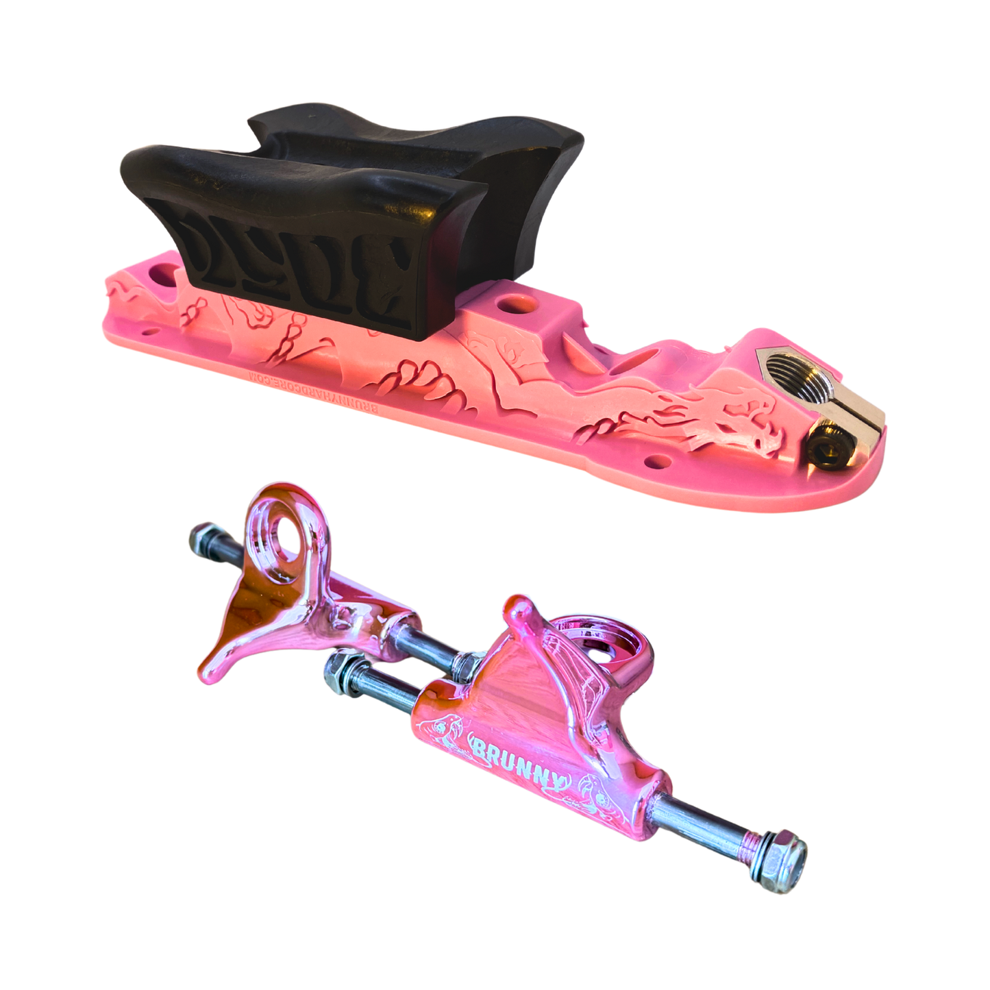 Combo Dragon Plate + Labrys Pink Titanium Trucks + Slide Blocks
