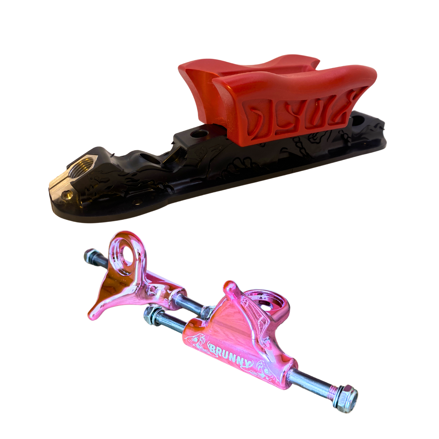Combo Dragon Plate + Labrys Pink Titanium Trucks + Slide Blocks