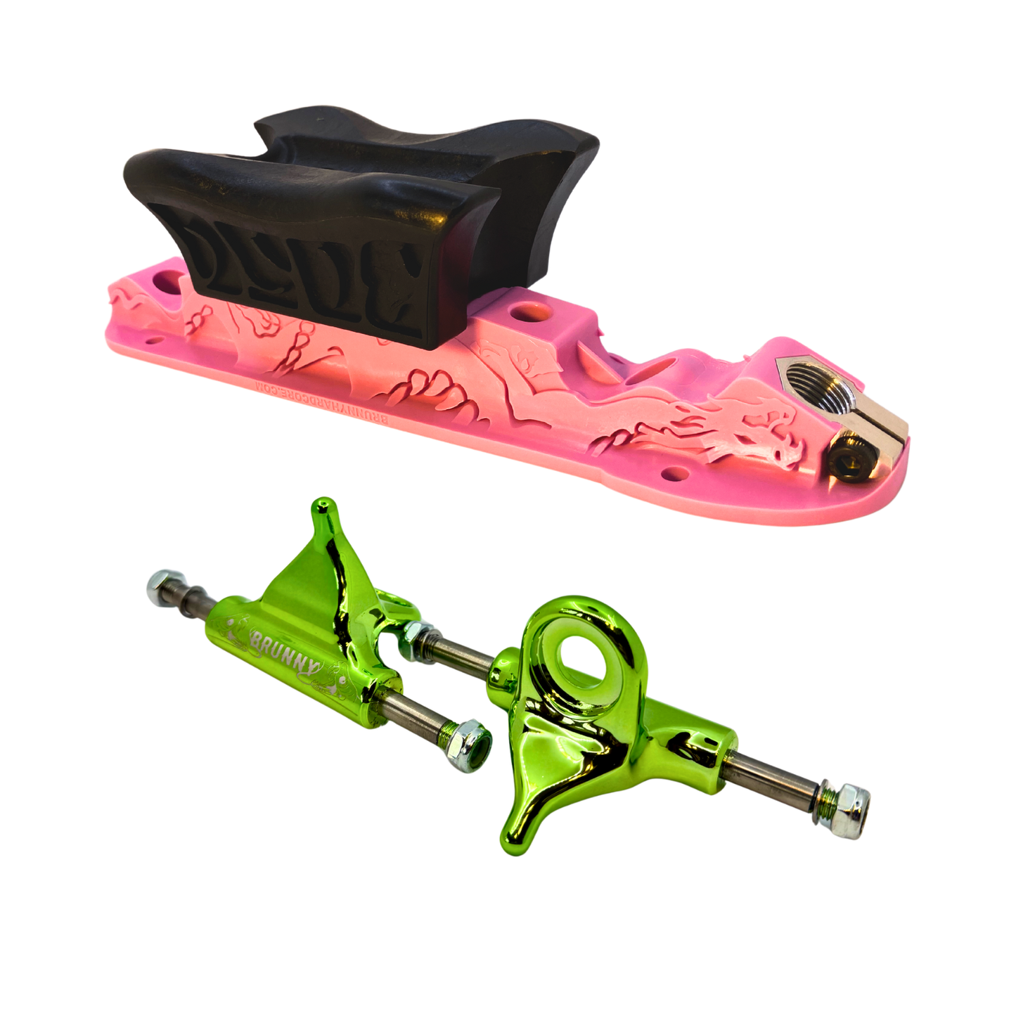 Combo Dragon Plate + Labrys Green Titanium Trucks + Slide Blocks