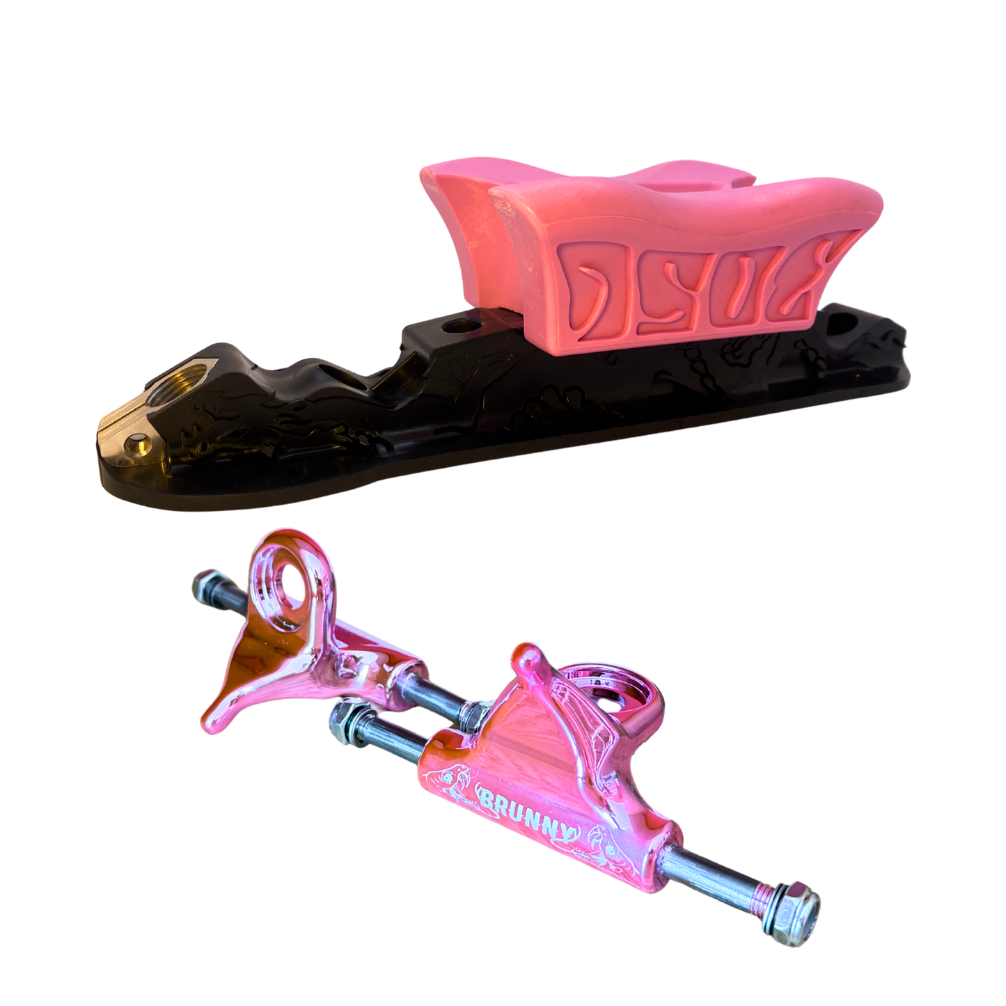 Combo Dragon Plate + Labrys Pink Titanium Trucks + Slide Blocks