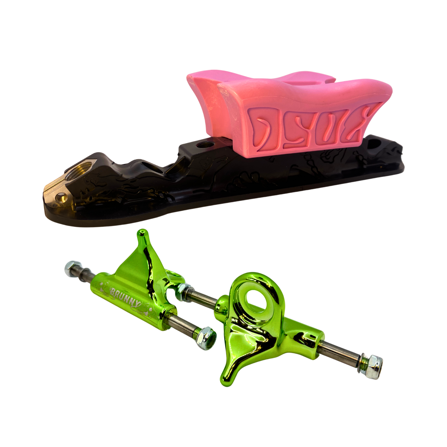 Combo Dragon Plate + Labrys Green Titanium Trucks + Slide Blocks