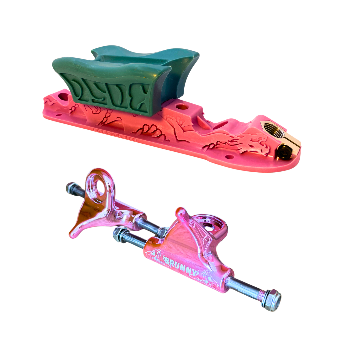 Combo Dragon Plate + Labrys Pink Titanium Trucks + Slide Blocks