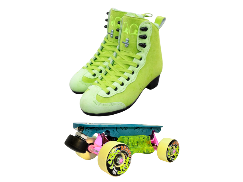 Green or Pink Titanium Labrys Trucks Chuffed RIB Pro Combo Dragon Plate + Labrys Trucks + Slide Blocks + Wheels + Toe Stops + Bearings (Copy)