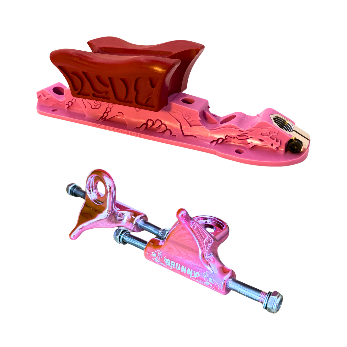 Combo Dragon Plate + Labrys Pink Titanium Trucks + Slide Blocks