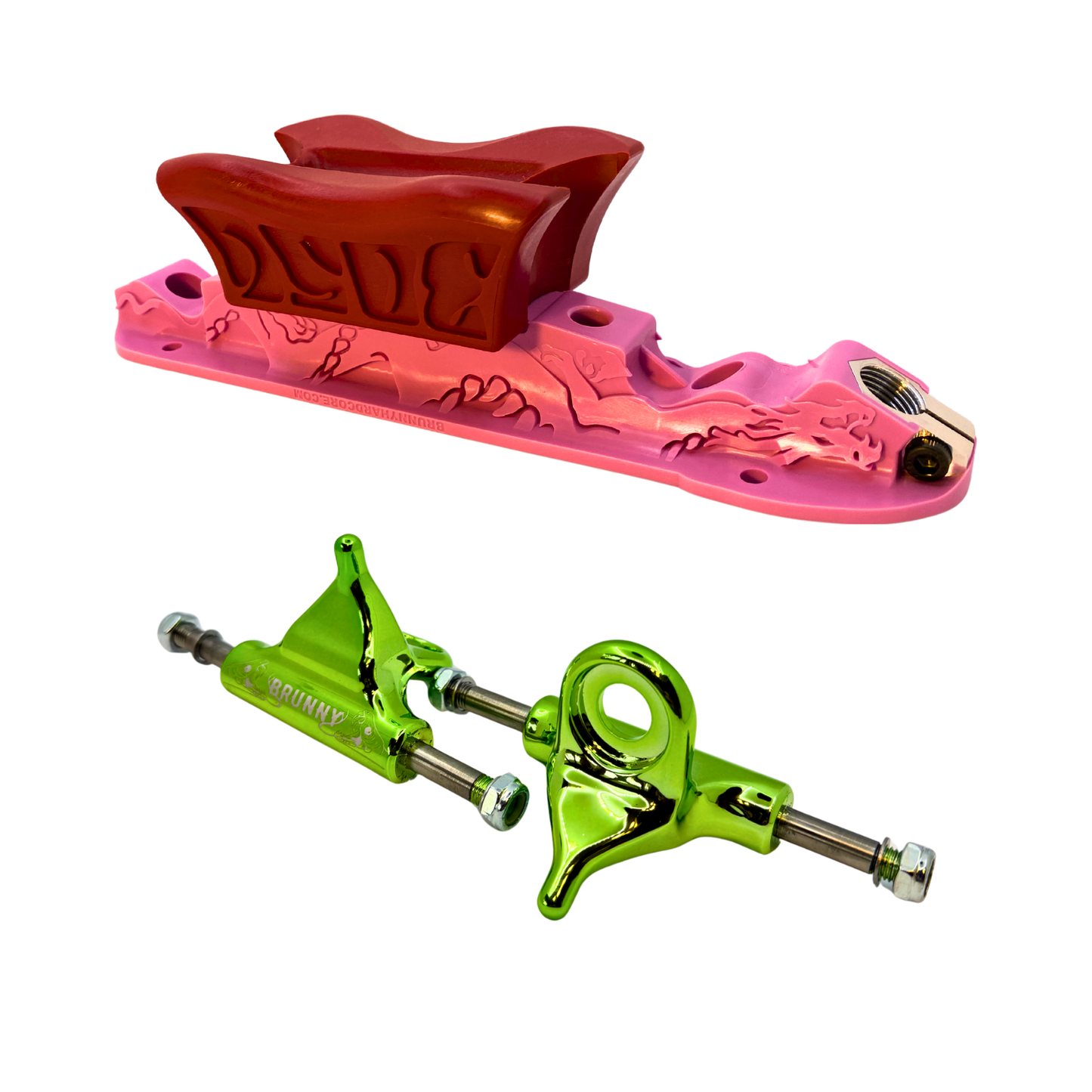 Combo Dragon Plate + Labrys Green Titanium Trucks + Slide Blocks