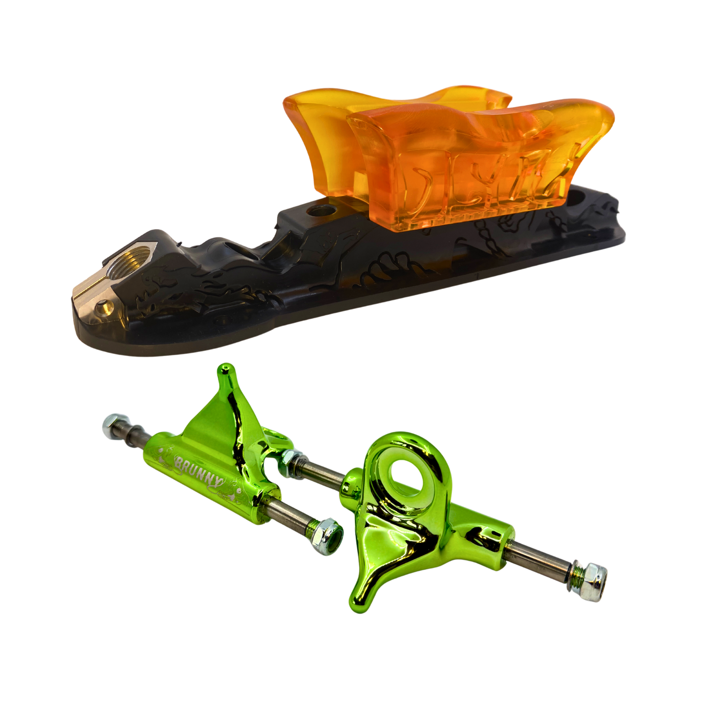 Combo Dragon Plate + Labrys Green Titanium Trucks + Slide Blocks