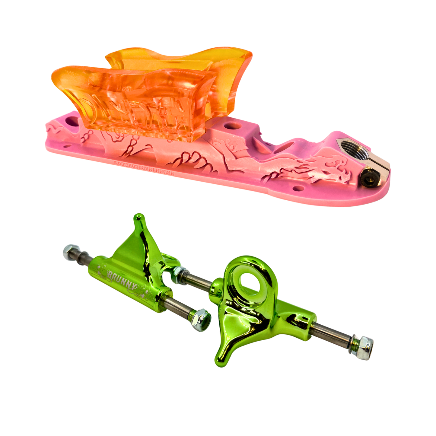 Combo Dragon Plate + Labrys Green Titanium Trucks + Slide Blocks