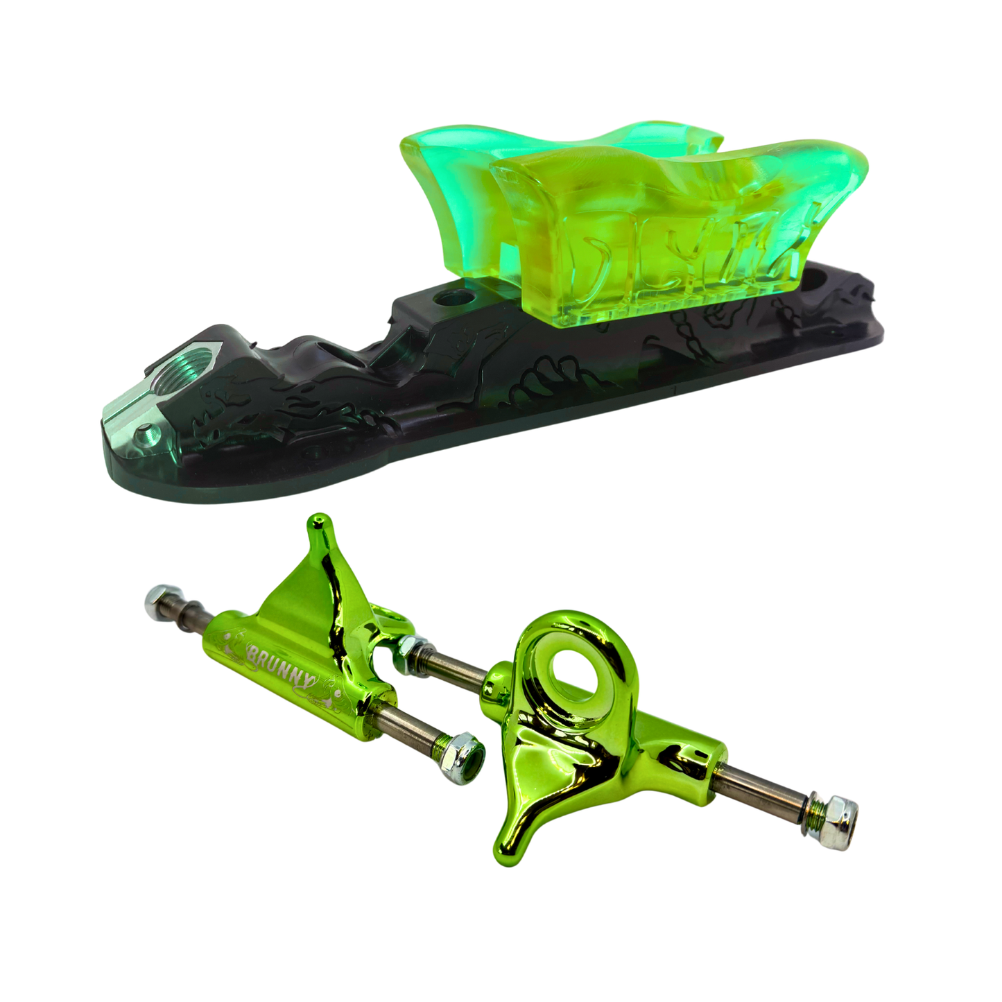 Combo Dragon Plate + Labrys Green Titanium Trucks + Slide Blocks